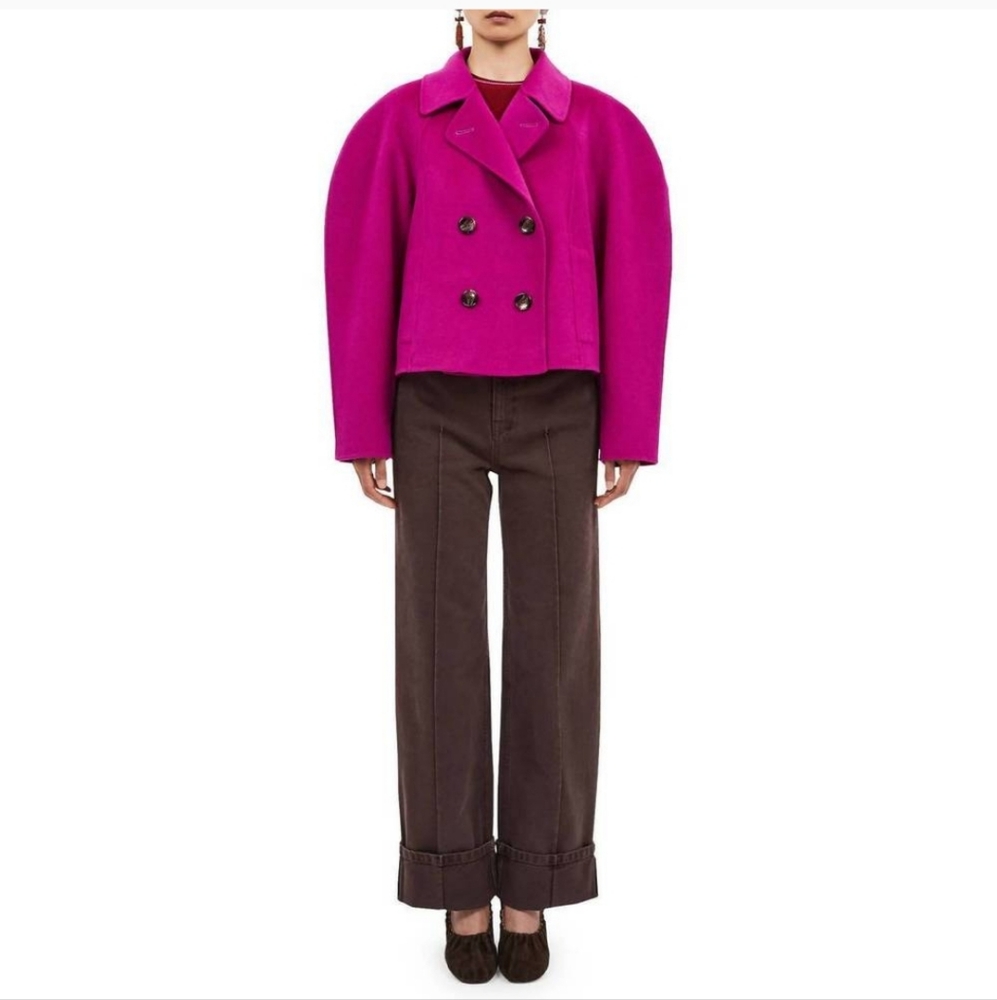 NWOT Ulla Johnson Coralie Wool Blended Cropped jacket in thistle color